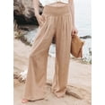 thumbnail image 4 of Pantalones Palazzo de para Mujer Color Caqui XXL, 4 of 8