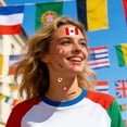 thumbnail image 4 of Taicans 10 Pack Various Countries Flag Temporary Tattoos 4.7 Inch,2026 World Cup Fan Party Face Stickers with Authentic Designs,Waterproof Skin Safe Body Art for Sports Events Festivals, 4 of 5