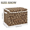 thumbnail image 3 of Foldable Fabric Storage Bin With Handle Collapsible Basket Box Storage With Lid Organizer Simple Design, 3 of 7