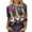 Top - A19 Pink, variant on Xdegoge Womens Mardi Gras Top Plus Size Crewnceck 3/4 Sleeve Tops Luminous Sparkling Carnival Prints Pullover Funny Holiday Whimsical Themed Outfit
