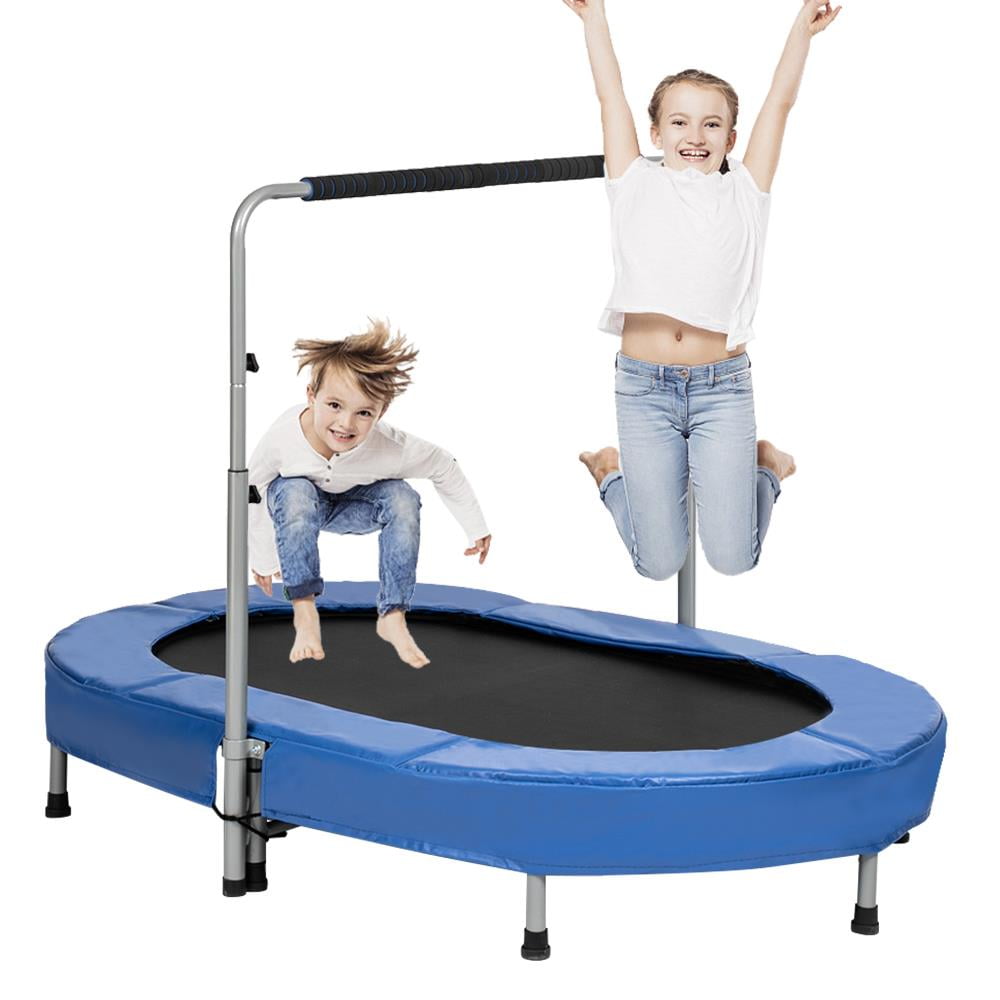 Zimtown Mini Rebounder Trampoline, with Adjustable Handle, for Two Kids, Parent-Child