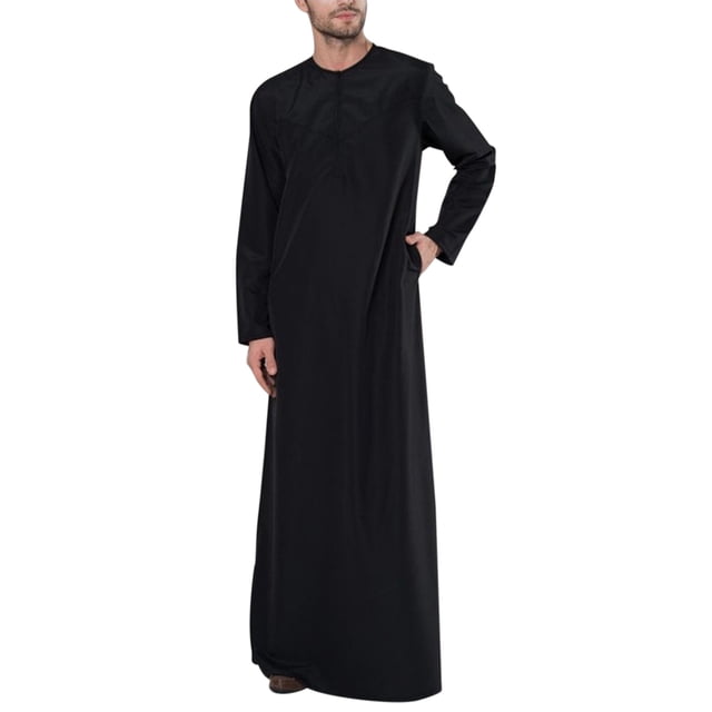 Classification de Produits Chemises Habillées pour Hommes - Chemise Contemporaine Décontractée Arabe de Dubaï à Manches Longues avec Fermeture Éclair pour Usage Quotidien