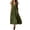 Army Green, variant on Women's Deep V-Neck Twist Front Tiered Maxi Dress Sleeveless A-Line Long Dress for Summer Beach Vacation Boho (Pink,L)