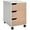 Oak, variant on HOMCOM 3-Drawer Filing Cabinet with Wheels, Mobile File Cabinet, Black