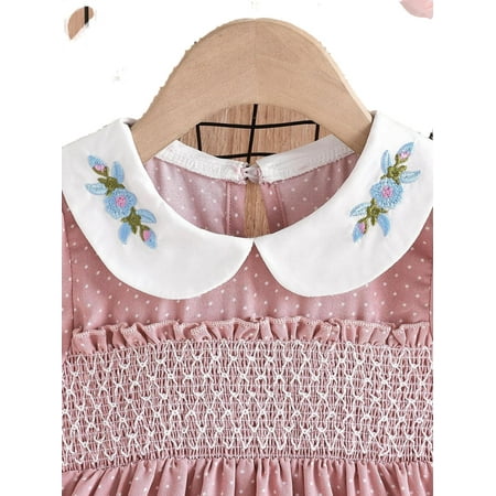 

Cute Polka Dot Peter Pan Collar A Line Short Sleeve Pink Baby Dresses (Baby s)