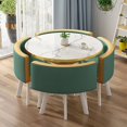 thumbnail image 2 of Poker Marble Dining Tables Set 4 Chairs Center Round Dinning Table Luxury Office Mesas De Jantar Apartment Furniture GPF26XP My Lux Decor Round, 2 of 17