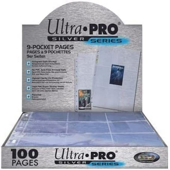 Ultra Pro Silver Series - 9 Pocket Pages (100) New
