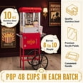 thumbnail image 7 of Popcorn Machine Cart with Wheels, 10 Oz Kettle, Scoop and 2 Cups, Akaber 800W Commercial Popcorn Maker Machine, Makes 48 Cups per Batch, Movie Theater Popper, 7 of 7