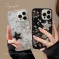 thumbnail image 2 of Black 3D Sparkling Pink Star Phone Case For Iphone 15 14 13 12 11 Pro Max X XR XSMAX 7 8 Plus SE TPU Case Cover New Products, 2 of 4