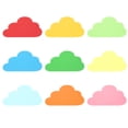 thumbnail image 1 of Uxcell 4.2x6.1" Cutouts Paper, 36Pcs Clouds Assorted Color Cut Outs Paper for Bulletin Board Art, Multicolor, 1 of 6