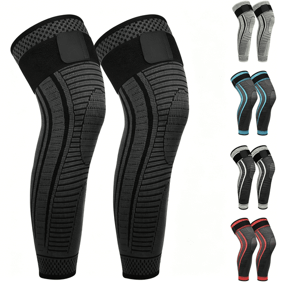 BESTSKY Full Leg Compression Sleeves 2 Pack Long Knee Support for Men and Women for Acj,Meniscus Tear,Arthritis