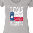 thumbnail image 4 of Inktastic Established December 29, 1845 Texas Flag Women's V-Neck T-Shirt, 4 of 5