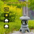 thumbnail image 4 of YardVibe Solar Pagoda Lantern Garden Statue, Energy-Saving Solar Pagoda, Zen Garden Decor, Japanese Yard Lamp Landscape Decor, Imitation Stone Material, for Landscape Balcony/Patio/Porch Yard, 4 of 6