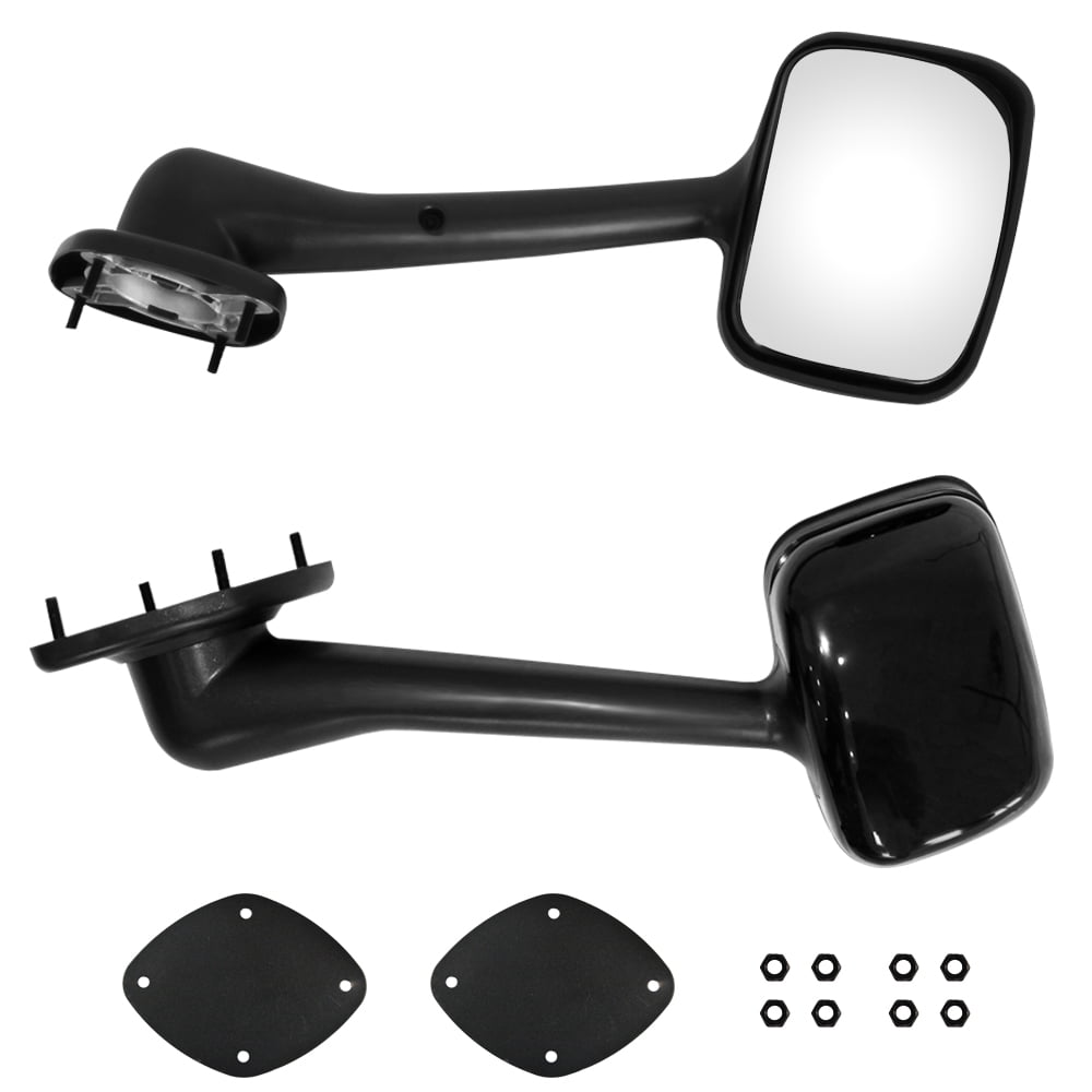 2PCS Hood Mirror Fit for Freightliner Cascadia 2008-2016, Pair Hood Mirrors Kit Trucks Driver Left and Passenger Side Pair (Black)