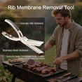 thumbnail image 3 of 2 pack Rib Membrane Removal Tool,Stainless Steel Rib Prep Tool Membrane Remover,Ergonomic Skinner for BBQ Accessories,Kitchen Gadgets Utensils for Grill Set,Dishwasher Grilling Accessories (2 Sets), 3 of 5