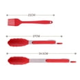 thumbnail image 4 of Cateissary Pinzas de cocina antiadherentes de 2 uds con 1 cepillo de acero inoxidable antideslizante, herramientas para ensaladas y barbacoa, Cocina y Comedor, 4 of 6