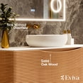 thumbnail image 3 of Eviva Leah 39 Inch Medium Oak Wall Mount Bathroom Vanity, 3 of 5