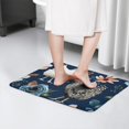 thumbnail image 4 of Dark Blue Chicken Floral Pattern Flannel Non Slip Door Rugs,Washable Door Mats Indoor,Decorative Door Mats,Dirt-Resistant and Absorbent Doormat for Entrance,Bedroom,Kitchen,Bathroom,31.5"x17", 4 of 4