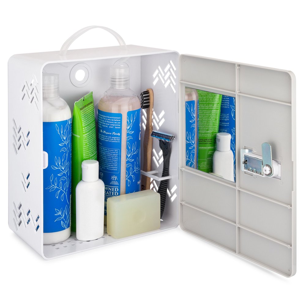 Shower Caddy Locker Shower Caddy Tote with Suction Cups, Lock