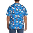thumbnail image 3 of Gukieu Gnomes in USA Print Men's Short-sleeved Shirts, Button-down Pocket Shirts, T-shirts, Beach Vacation Travel Summer Clothing-Large, 3 of 5