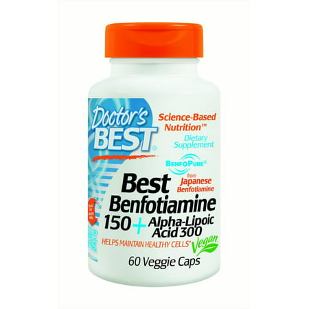 Doctor's Best benfotiamine 150 + 300 Acide alpha-lipoïque, 60 Ct