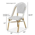 thumbnail image 6 of Furniture of America Tahit Outdoor Dining Chair - Faux Rattan - Set of 4 - Armless - Gray, 6 of 9