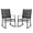 Set of 2 Black, variant on Walsunny Outdoor Patio Chairs Set of 2 Rockers Metal Rocking Chairs Furniture for Porch Backyard Lawn Garden,Black