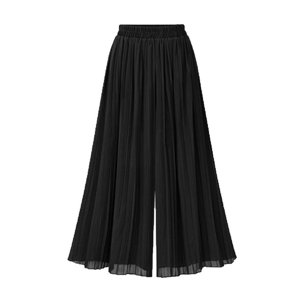 Pantalones de Cintura Elástica para las Mujeres, Primavera Color Sólido Todo Pierna Recta Casual para Uso Diario, Fiesta Y Trabajo