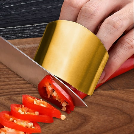 

Skpblutn Kitchen Product Kitchen Gadgets Stainless Steel Multi-Purpose Anti-Cutting Finger Guard Peeler Gold