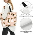 thumbnail image 3 of Balery Beagle Dog On Brown Bolsa Tote Estilo Estético con Cremalleras, Bolsa de Hombro, Bolsa de Compras Grande y Plegable, 3 of 7
