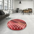 thumbnail image 4 of Ahgly Company Machine Washable Indoor Round Transitional Red Area Rugs, 5' Round, 4 of 7