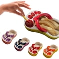 thumbnail image 1 of Zapatillas de Cerámica Divertidas, Cenicero de 5 Compartimentos, Diseño de Chanclas, Platos Versátiles para Servir, Accesorio Decorativo para Mesa, para Uso En Interiores y Exteriores, Idea, 1 of 5