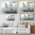 thumbnail image 4 of Designart "Ferns Silver III" Floral Floater Framed Wall Art Living Room, 4 of 7