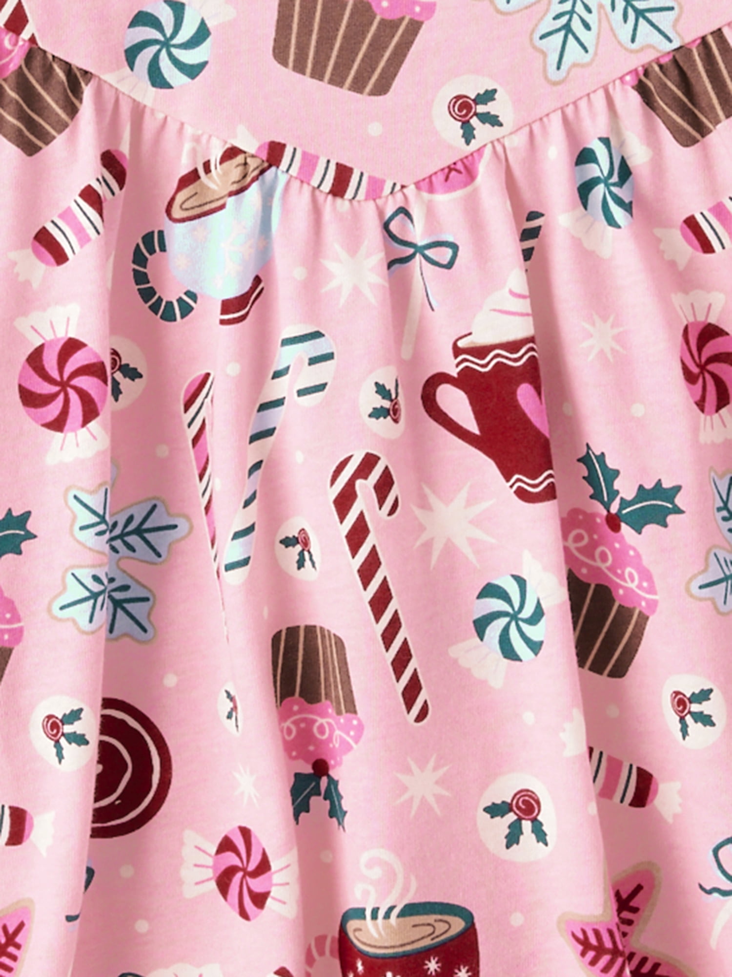 The Children's Place Girls Scoop Neck Long Sleeve Holiday V-Waist Dress, Sizes XS-XXL