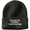 Black, variant on "PLEASE BE PATIENT I HAVE AUTISM" Letter Embroidered Heavyweight Acrylic Knit Beanie, Unisex High Stretch Cozy Warm Winter Hat for Adults