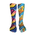 thumbnail image 5 of Pofeuu Abstract Color Splash Print Stockings, Adult Running Hiking Socks for Youth and Adult-One Size, 5 of 8