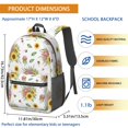 thumbnail image 3 of Sunflower and Protea White Pattern 17" Waterproof Oxford School Backpacks for Teens, S-Shape Padded Straps, for School, Travel, Hiking, Camping, 3 of 5