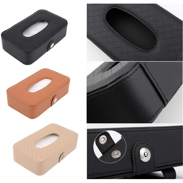 1pc Black Abs Car Tissue Box Holder Clip-on Style, Sun Visor Napkin Holder  Frame