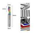 thumbnail image 1 of Punching Step Drill 1pc Single Flute Solid Tungsten Carbide Alloy End Mill, DLC Coating Milling Cutter For Aluminium, 1 of 8