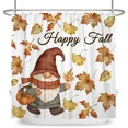 thumbnail image 6 of Tchckioa Autumn Happy Fall Shower Curtain,72x72 Inch Privacy Protection Hooks Bath Curtain for Bathroom, 6 of 6