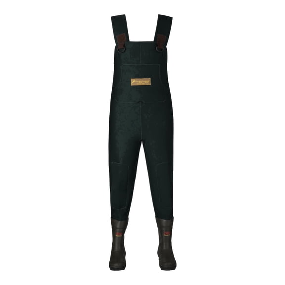 Frogg Toggs Women's Amphib Neoprene BTFT Chest Waders with 200g Insulated Rubber Boots, Forest Green, Size 6