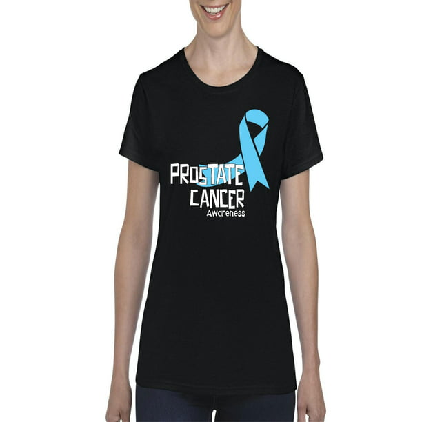 IWPF - Womens Prostate Cancer Awareness Ribbon Short Sleeve T-Shirt ...