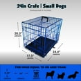 thumbnail image 5 of Pet Expressions Blue 24 Inch Colored Metal Wire Dog Crate - Available in Various Sizes and Colors, 5 of 9