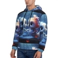 thumbnail image 3 of Fotbe Men's Hoodie with Cute Fish Flower Couple Pattern - Kangaroo Pocket Pullover Hooded Sweatshirt, Perfect for Daily Wear, Travel, and Home-3X-Large, 3 of 7