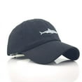 thumbnail image 2 of Gorra de béisbol bordada con tiburón, color sólido, curvada a lo largo, de algodón puro, lavada, informal, para hombres y mujeres, de estilo europeo y americano, 2 of 5