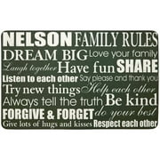 Personalized Family Rules Doormat, 17" x 27"