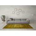 thumbnail image 3 of Ahgly Company Machine Washable Indoor Rectangle Oriental Yellow Industrial Area Rugs, 8' x 10', 3 of 4