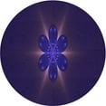 thumbnail image 1 of Ahgly Company Machine Washable Indoor Round Transitional Midnight Blue Area Rugs, 5' Round, 1 of 7