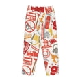 thumbnail image 5 of Xecao Firefighter Icons Women's Straight Lounge Pajama Pants: The Epitome of Relaxed Sleepwear, 5 of 9