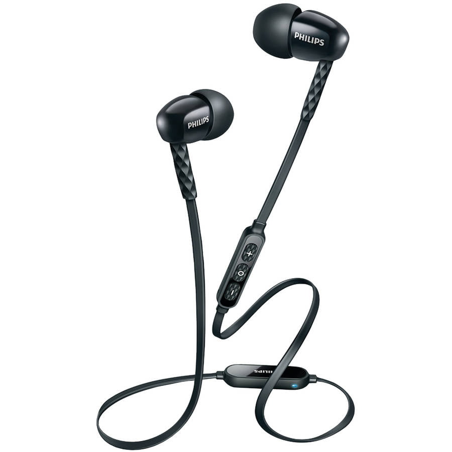 gazon Shilling Onderling verbinden Philips SHB5850BK/27 Metalix In-Ear Bluetooth Headphones with Microphone -  Walmart.com